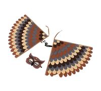 Hemobllo Costume Garçon Fille de Hibou Feutre avec Oiseau Cape Déguisement Perroquet pour Jeux de Rôle Fête Halloween