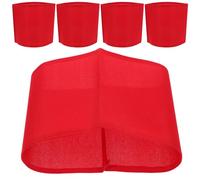 Hemobllo Coton Brassard Capitaine, Lot de 10, Vierge Rouge, Équipes | Marquage Facile du Rôle, Usage Sécurité et Événements, pour Organisateurs et Administrateurs Scolaires
