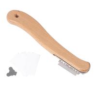 Hemobllo Coupe en Acier Inoxydable avec Manche en Bois, Lames Remplaçables | Découpe Précise, Rangement Sécurisé, Boîte Incluse, Couleur Rose, Usage, Cake, Toast