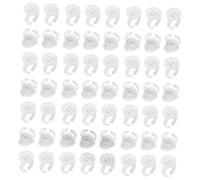 Hemobllo Coupelles de Colle à Faux Cils 200 Pièces Cœur et Rond Blanc Petit Format pour Extensions de Cils Professionnel Usage Voyage Précision Pose