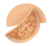 Hemobllo Coupes Sacrées de Divination Rétro en Bois, Paire pour Temple | Accessoires Beige à Sculptures Fines, Objet Décoratif Symbolique, Usage Rituel Chinois, pour Cosplay et Autel