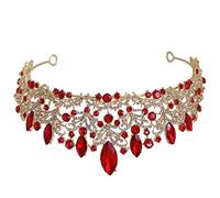 Hemobllo Couronne de Mariée pour Accessoires de Cheveux de Fête Diadème Éblouissant pour Anniversaire et Célébrations Spéciales
