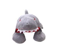 Hemobllo Coussin de Voyage U Forme de Requin à Capuche Accessoire de Déguisement Amusant Oreiller de Cou Rembourré et Confortable Chapeau Cartoon Unisexe pour Fêtes et Photos