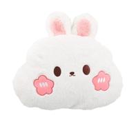 Hemobllo Coussin Lombaire Lapin en Peluche Doux et Moelleux Oreiller Décoratif Mignon pour Voiture Toutes Saisons Coussin Confort Lombaire 1 Pièce Accessoire pour Siège Auto