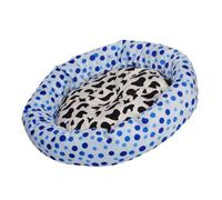 Hemobllo Coussin Moelleux Rond pour Chien et Chat, Lit Épais Chaud | Peluche Douce, Rembourrage PP Coton, Forme Donut, pour Petits Animaux, Confort Portable, Hiver Froid Style Aléatoire