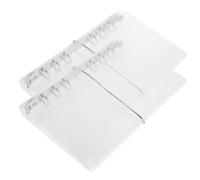 Hemobllo Couverture de Classeur à Feuilles Mobiles en Pp Transparent A7 6 Anneaux, Grosse Capacité de Rangement, Insertion Facile des Pages pour Projets Créatifs et Usage Professionnel