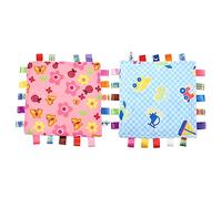 Hemobllo Couverture De Sécurité Douce Bébé 2 Pièces Doudou Pour Bébé Bénéfique Pour -nés Peluche Souple Résistante Aux Morsures Pour Apaiser Motifs Petit Fleur Et Avion