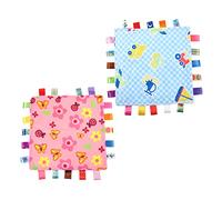 Hemobllo Couverture Réconfortante Pour Bébé 2 Pièces Imprimée Petit Motif, Douce Peluche Lavable En Machine, Jouet Étiquettes Colorées Pour -né Et Garçon Et Filles En Âge
