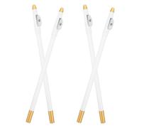 Hemobllo Crayon Guide-Barbe et Sourcils Blanc 4 Pièces Formule Anti-Transpiration et Taille-Crayon pour Sportifs et Peau Sensible