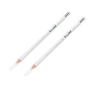 Hemobllo Crayons à Sourcils Waterproof Blanc 2 Pièces Mine Fine Longue Tenue Maquillage Yeux pour Filles Enlumineur Résistant à L’eau la Transpiration
