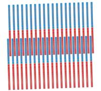 Hemobllo Crayons de Chantier Bicolores Rouge et Bleu, Crayons Ronds en Bois 40 Pcs, Mines Dures pour Marquage sur Surfaces Rugueuses, Travail du Bois et Bricolage