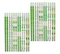 Hemobllo Crayons en Bois Gommes, Mines Résistantes et Faciles à Tailler Lot de 24 Saint-patrick pour Écrire sur Cahiers Étudiants