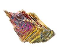 Hemobllo Cristal Minéral Brut de Bismuth Ornement Minéral en Cristal Spécimen Pédagogique 30-50G Décoration de Bureau Moderne