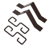 Hemobllo Crochet de Fixation pour Chaine de Pluie Japon en Fer Résistant la Rouille Facile à Installer Adapté aux Gouttières de Maison Lot de 2 Set de Set