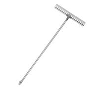 Hemobllo Crochet en Acier Inoxydable 38 CM X 8 MM pour Levage de Couvercle de Regard Outil Robuste de T Levier Utilitaire pour Plaques D’Égout et Grilles Usage Professionnel