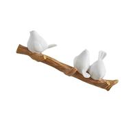 Hemobllo Crochet Mural Oiseau Décoratif Résine Blanche Patère Murale Pratique pour Manteaux Chapeaux et Sacs pour Maison Bureau et Ornement Salon Élégant et Fonctionnel