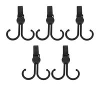 Hemobllo Crochets Rotatifs Multifonctions pour Poussette 5pcs en Pp Noir, Design, pour Usage à Domicile Scooter Électrique