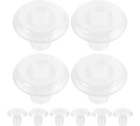 Hemobllo Crochets Surface Lisse et Longue Durée en Pom Blanc pour Embrasses de Rideaux Lot de 10 Accessoires Mini pour Stores et Voilages