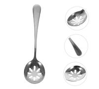 Hemobllo Cuillère à Fentes Acier Inoxydable pour Service Domestique Petite Cuillère Perforée Robuste Ustensile Léger Polyvalent pour Fruits et Salades