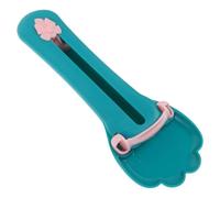Hemobllo Cuillère à Presser pour Chat Forme Patte en Plastique Bleu, Distributeur Pratique de Friandises Humides, Outil d'alimentation pour Interaction et Repas Facile