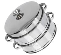 Hemobllo Cuiseur Vapeur Inox avec Couvercle Panier Vapeur Pratique pour Restaurant Hôtel