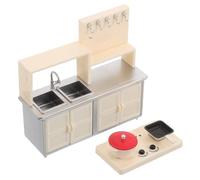 Hemobllo Cuisine Miniature pour Garçon Fille Accessoires de Cuisine Réaliste Électricité Jeu de Rôle Économique Espace pour Coin Maison