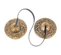 Hemobllo Cymbale de Yoga en Laiton Faite la Main Design Sangle, Son Agréable pour Contemplation et Pratique Musicale, Accessoire Essentiel pour Relaxation