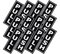 Hemobllo D'autocollants Créatifs Étanches et Faciles à Décoller en Papier Noir 6 Sets pour Porte Poussez Tirez pour Bureau et Espace Commercial