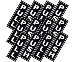 Hemobllo D'autocollants Créatifs Étanches et Faciles à Décoller en Papier Noir 6 Sets pour Porte Poussez Tirez pour Bureau et Espace Commercial
