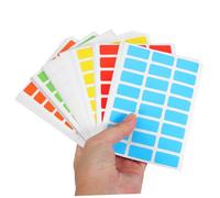 Hemobllo de 6 Étiquettes Amovibles Colorées Rectangulaires Autocollantes pour Organisation Bureau École Maison Multicolores Faciles à Écrire Détacher