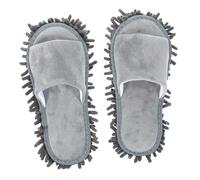 Hemobllo de Nettoyage Mopping Shoes Chenille Semelle Antidérapante Ouverture Orteils Pantoufles pour Laver Sol Unisexes