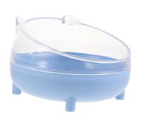 Hemobllo de Transparent en Maison Hamster Bain Plastique Couvercle de Sable pour Demi-fermé, Design Fin Couleur Aléatoire et Voyage Extérieur