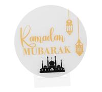 Hemobllo Décoration De Table Eid Mubarak Ornement De Ramadan Élégant pour Maison Décor Islamique Accessoire Et Portable pour Célébrations