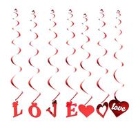 Hemobllo Décoration Suspendue en Spirale de Cœur Saint-Valentin, Ensemble 1 Pièce en Matériau PVC Solide, Ornement Romantique à Accrocher pour Maison, Anniversaire et Mariage