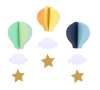 Hemobllo Décorations Suspendues Montgolfière Lot de 3 en Papier Coloré pour Baptême et Chambre Garçon Fille