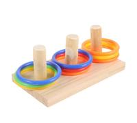 Hemobllo Dentraînement pour Perroquets Anneaux Empilables Durables et Plastique Adapté Perruches et Calopsittes Stimulation Intellectuelle et Amusement Couleur Aléatoire Couleur Aléatoire