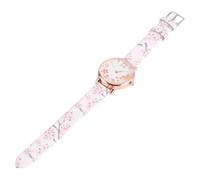 Hemobllo Design Chic et Verre Résistant à Quartz Bracelet en Acier Inoxydable Motif Fleur de Prunier Élégante Montre pour Femme pour Occasions Spéciales