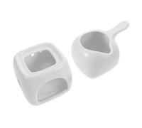 Hemobllo Diffuseur d'arômes en céramique blanc, brûleur à cire fondue avec contrôle précis de température pour salon de beauté et soins personnels, porte-bougie décoratif