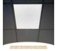 Hemobllo Diffuseur pour Ruban LED Flexible 122X20 CM Plaque de Diffusion en Polycarbonate Blanc Laiteux 1 MM d'Épaisseur Éclairage sans Éblouissement pour Décoration Intérieure et