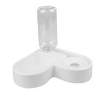 Hemobllo Distributeur Automatique d'eau pour Animaux De Compagnie Double pour Chat Et Chien Plastique Épais 500 ML Compatible avec Bouteilles De 28 Mm Design Antidérapant pour Chiens Et Chats