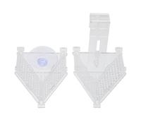 Hemobllo Distributeur Nourriture Poisson Acrylique Solide 2 Pièces Gobelet Conique Mangeoire Aquarium Eau Douce et Salée Support Alimentaire vers Rouges Poissons