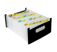Hemobllo Dossier Document Mini Accordéon Multi Couches Organisateur Portable pour Factures Contrats et Documents Noir