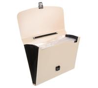 Hemobllo Dossier Extensible Format pour Documents Organisateur Multi-poches Grand Classeur Accordéon Beige Bureau et École