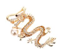 Hemobllo Dragon Jouant Avec Des Clés De Perle Charme De Dragon Pour Les Femmes Colliers Et Pendentifs Breloque Dragon En Métal Collier Dame Clavicule Alliage De Zinc