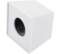 Hemobllo Drapeau de Microphone Trapézoïdal Solide pour Station D’interview, Style Professionnel, Usage en Reportage, Adapté aux Journalistes, Couleur Blanche