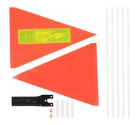 Hemobllo Drapeau de Sécurité pour Vélo Orange Lumineux, Bande | Montage Facile, Portable et Pliable, Résistance au Vent, PVC et Fibre de Verre, pour Vélos Électriques et Dirt Bikes