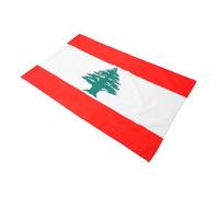 Hemobllo Drapeau National du Liban Polyester 90x150 Cm Manchon pour Mât, Décoration Extérieure et Intérieure pour Célébrations, Jardin, Bureaux, Léger et Portable, Couleurs Éclatantes