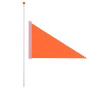 Hemobllo Drapeaux à Main Triangulaires Lot de 50 en Polyester et Plastique Orange Légers et Portables pour Décoration de Bureau et Fêtes