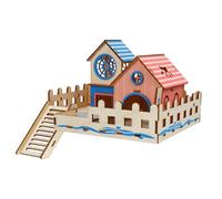 Hemobllo Échelle d'escalade en Bois pour Hamster et Petits Animaux d'escalade Naturel Sécurisé Maison de Jeu Plateforme pour Cage Accessoire pour Rongeurs Actifs et Curieux