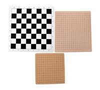 Hemobllo Échiquier Pliable Double Face 3 Pièces - Tapis de Jeu Portable pour Go Xiangqi et Échecs Internationaux en PVC Antidérapant Format Grand 51 CM Voyage et Loisirs
